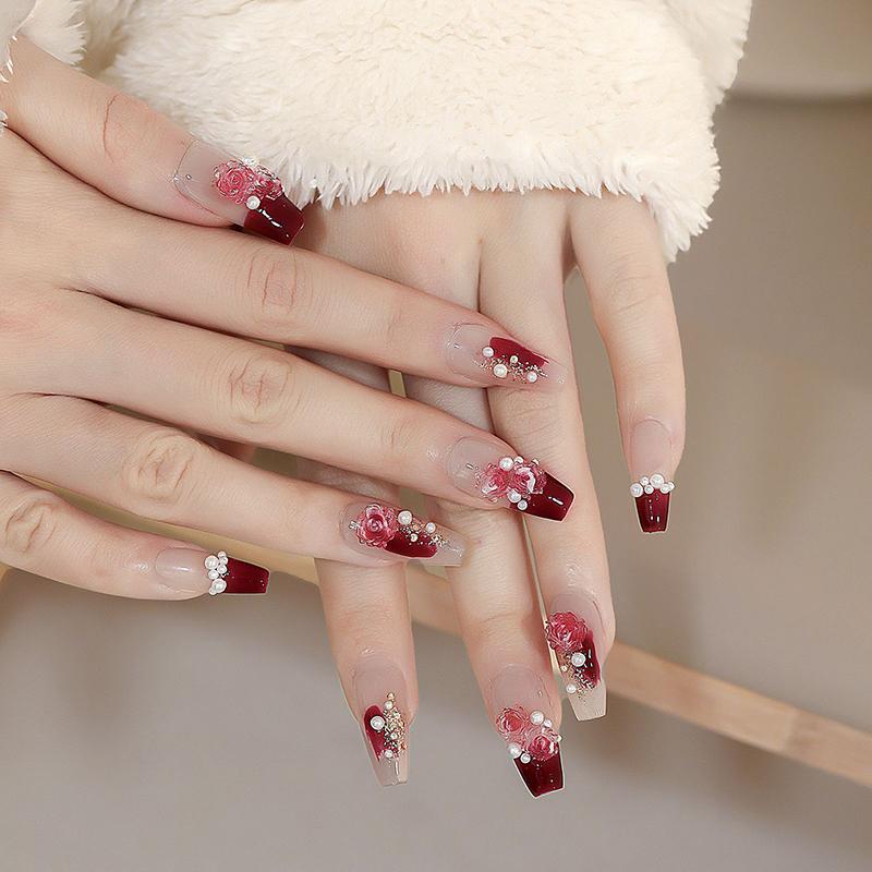 50Pcs 3D Resin Flowers Nail Art Charms Accessories Rose Camellia Nail Decor Diy Nails Decoration Materials Manicure Salon Supply