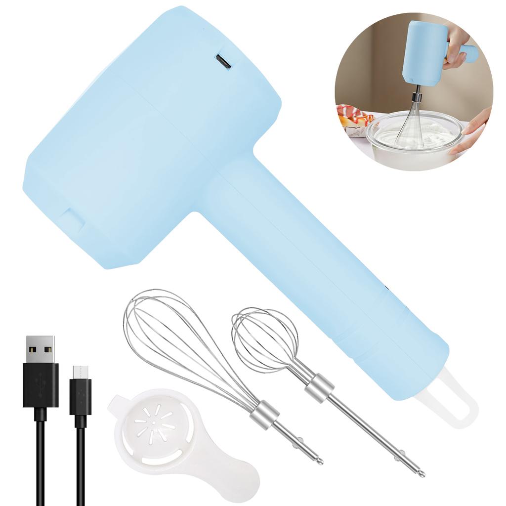 1Pcs Electric Whisk Stirrer Milk Frother Food Processor Portable 3-Speed Whisk Cake Baking Kitchen Tools