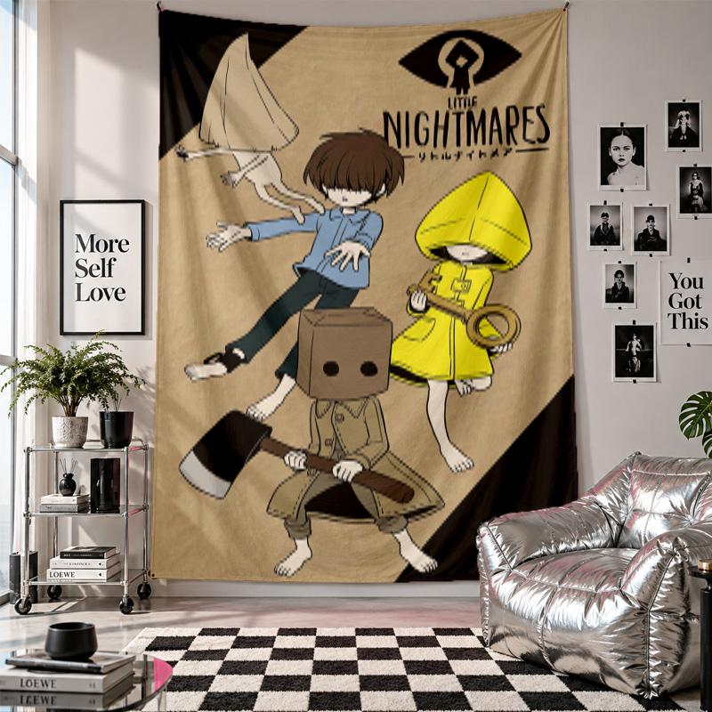 Wall TapestryLittle Nightmares Six Mono Art Hanging Cloth Decorative Background Cover for Room Decoration