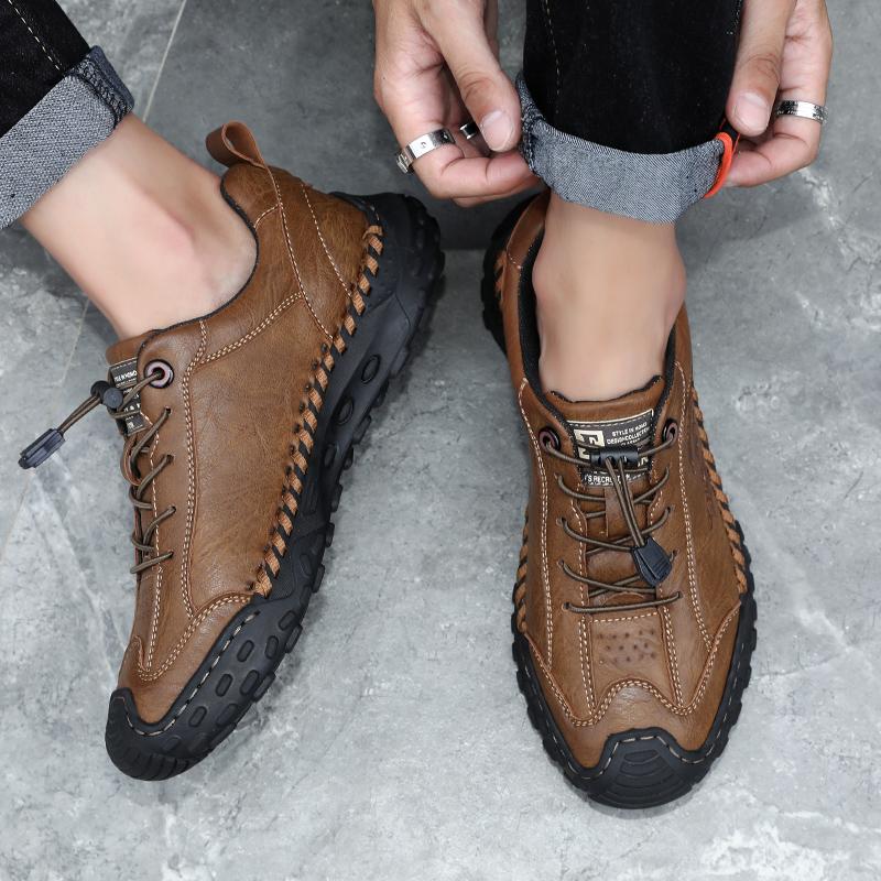 Men Split Leather Casual Leather Shoes Men Comfortable Driving Shoe  Man Flats Shoes  Business Formal Shoes