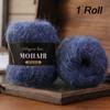 Cotton Blended Alpaca Mohair Yarn Soft Fluffy Long Haired Hand-Knitted Yarn Handmade Crochet Yarn DIY Handicrafts