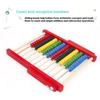 1Pcs Children'S Early Education Colorful Calculation Rack Ten Wooden Toys Montessori Teaching Aids Abacus Rack Gift