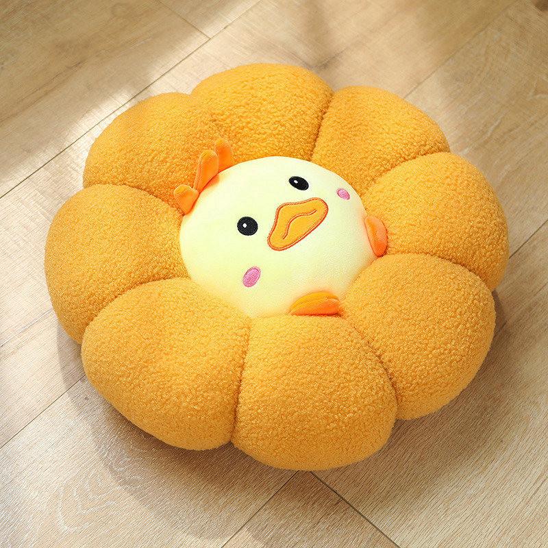 Teddy Toy Plush Animal Cushion Embroidered Design Children Room Nook Reading