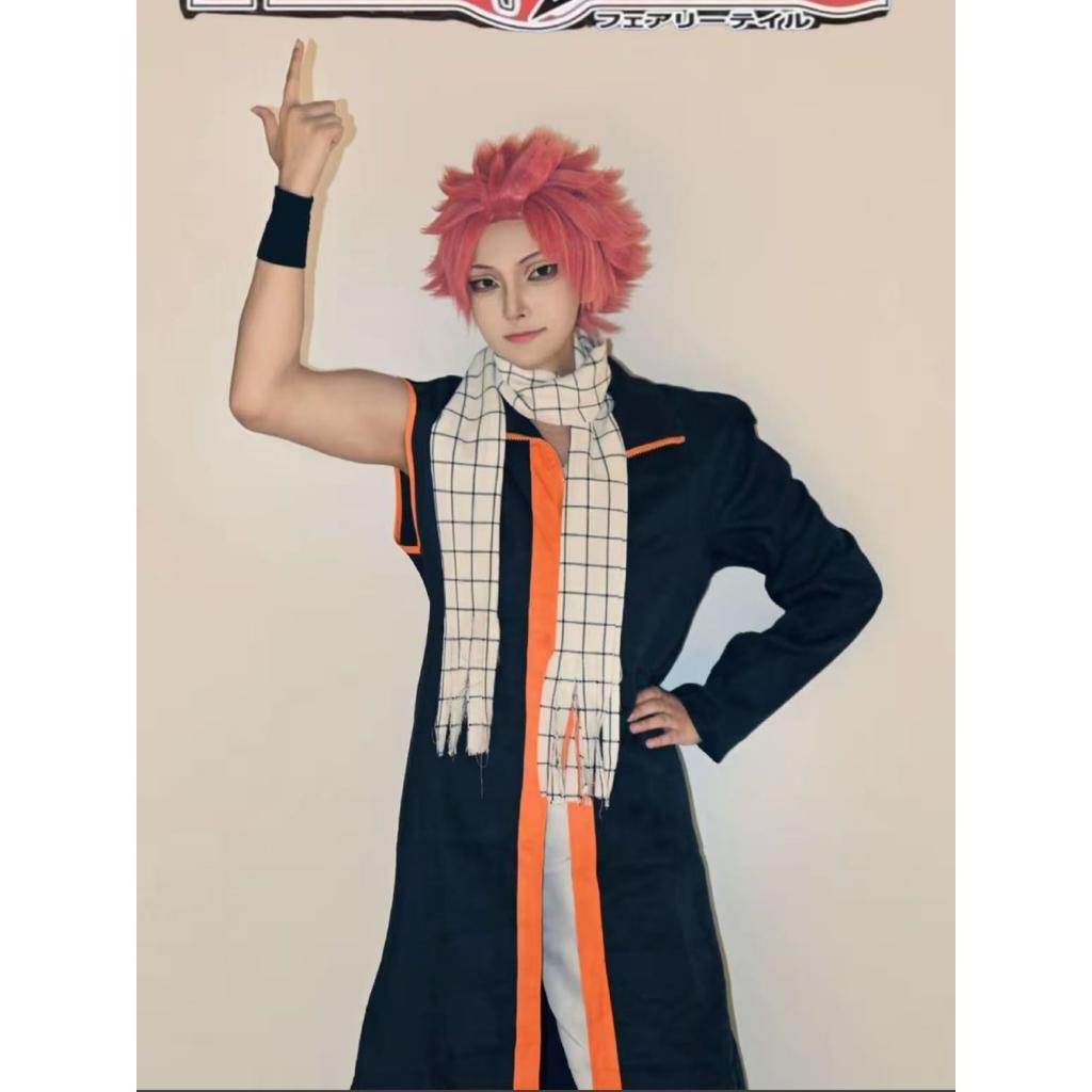 Anime FAIRY TAIL Etherious Natsu Dragneel Full Set Unisex Adult Kids Halloween Party Cosplay Costume Stage Performance