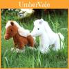 Lifelike Plush Pony Figurine Long Pile Stuffed Toy For Children Birthday Present