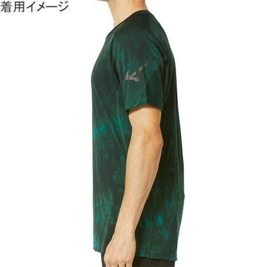 Mizuno Slim Fit Bluegrass Training Size Size L Men's Tie-Dye T-Shirt, 32MA9511,