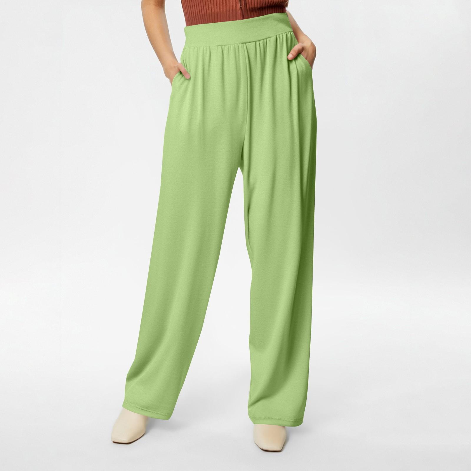 

Женские повседневные брюки с эластичной резинкой на талии, удобные прямые свободные однотонные брюки для йоги XL