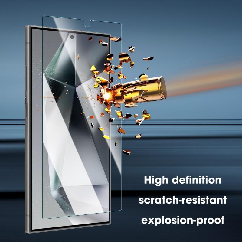 6 In 1 Tempered Glass For Samsung Galaxy S25 S24 Ultra Plus Screen Protector Film Camera Lens Film Anti Scratch Protective Films