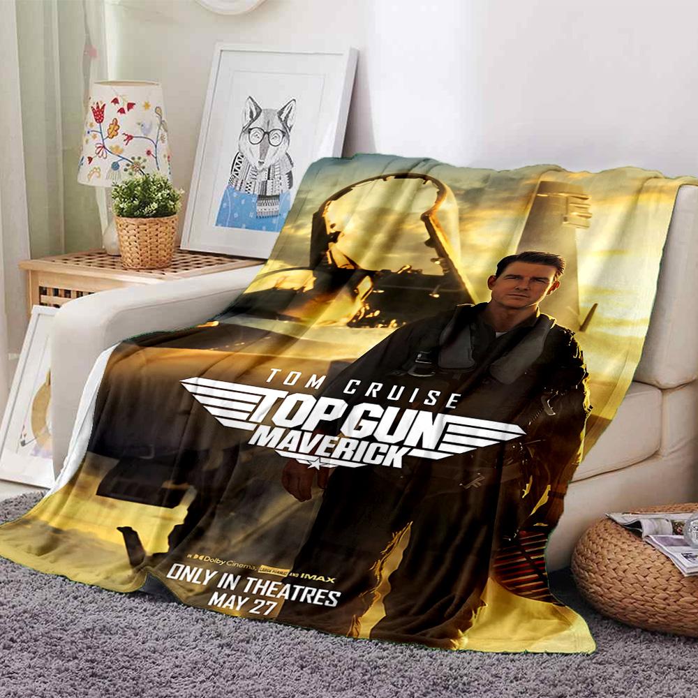Top Gun Maverick Poster Flannel Blanket Super Soft Warm Cozy Blanket for Sofa Bed Office Travel All‑Season Home Decor Gift