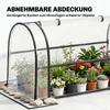 Raised Planter with Flip-Up Greenhouse Cover, Metal Raised Garden Bed On Legs with Drainage Hole, Black