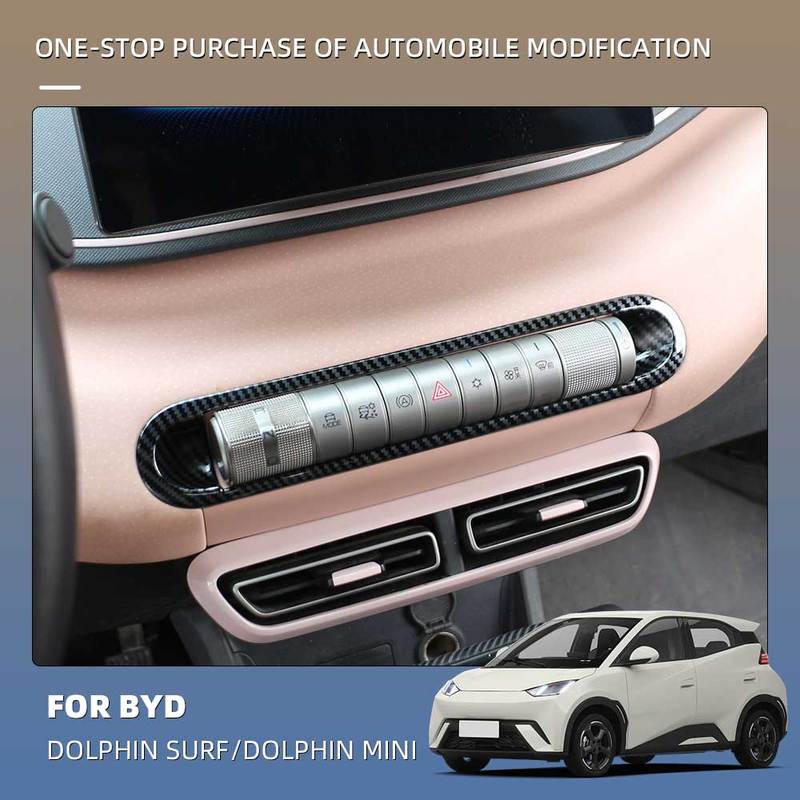 Auto Center Console AC Button Etc Frame for BYD Dolphin Mini Seagull Dolphin Surf 2024 2025 Decorative Trim Interior Accessories