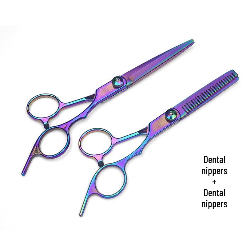 Professional Hairdressing Scissors Set: Hair Cutting, Thinning, Texturizing, and Self-Cut Bangs Tools.