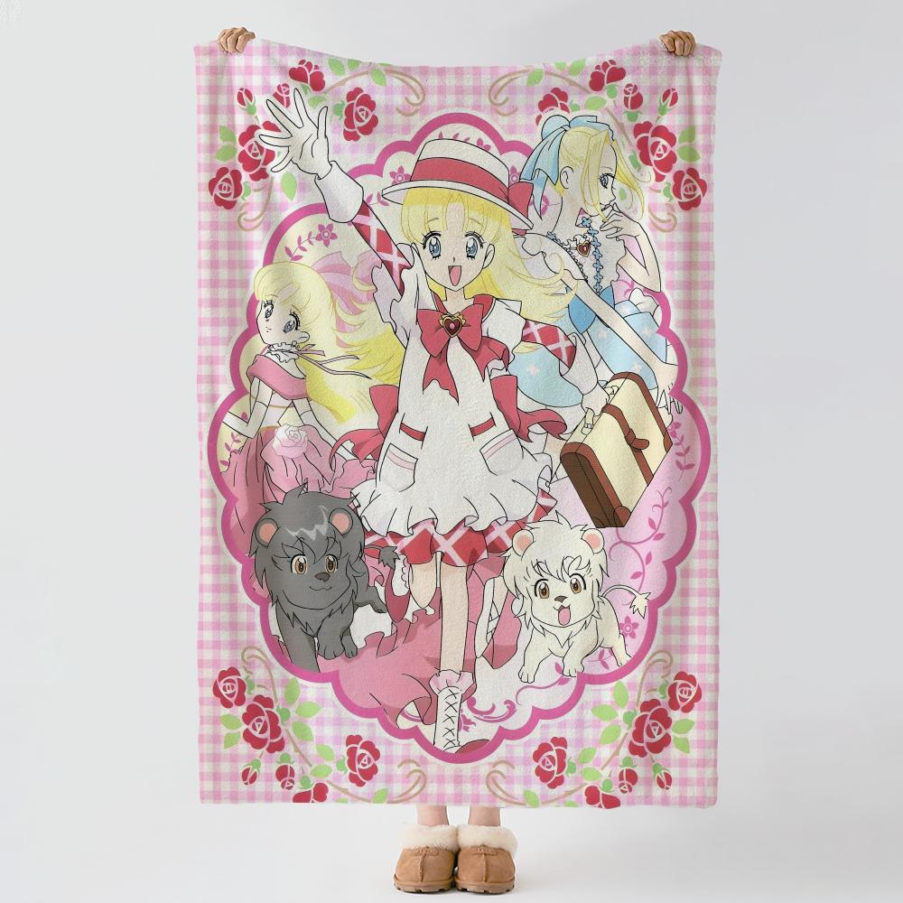 Anime A-Ashita no Nadja Throw Soft Warm Flannel Blanket, Multi-use Throw for Bed Sofa Office, Air Conditioning Nap Blanket