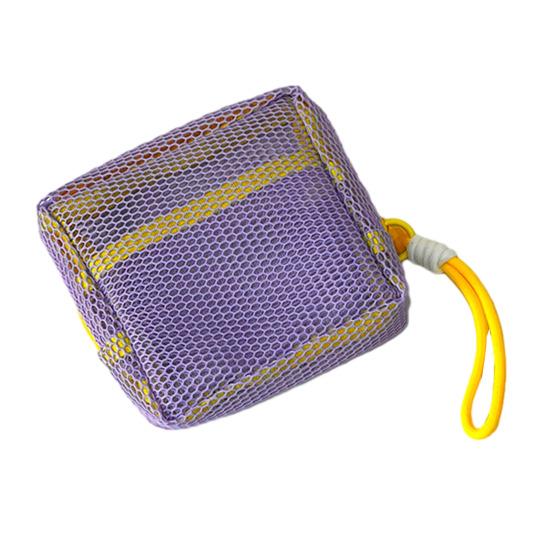 Small Mesh Toiletry Bag Portable Cosmetic Organizer Pouch Travel Makeup Bag for Women Lipsticks Brushes Keys Coins Storage