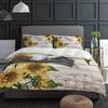 Sunflower Bee Butterfly Wood Texture Duvet Cover With Pillow Case Custom 3pcs Bedding Set Quilt Cover Double Bed Home Textile