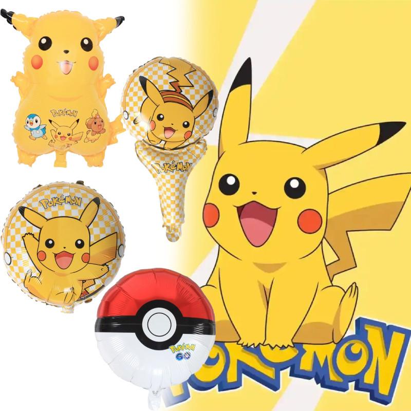 Pikachu Aluminiumfolienballon 18 Zoll Rund Cartoon-Tier Partydeko Für Geburtstagsfeiern