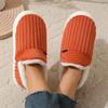 Fashion Shevalues Winter Plush Lining Slippers For Women Men Fashion Platform Slippers Cozy Home Boots Fluffy Warm Outdoor Ankles Shoes