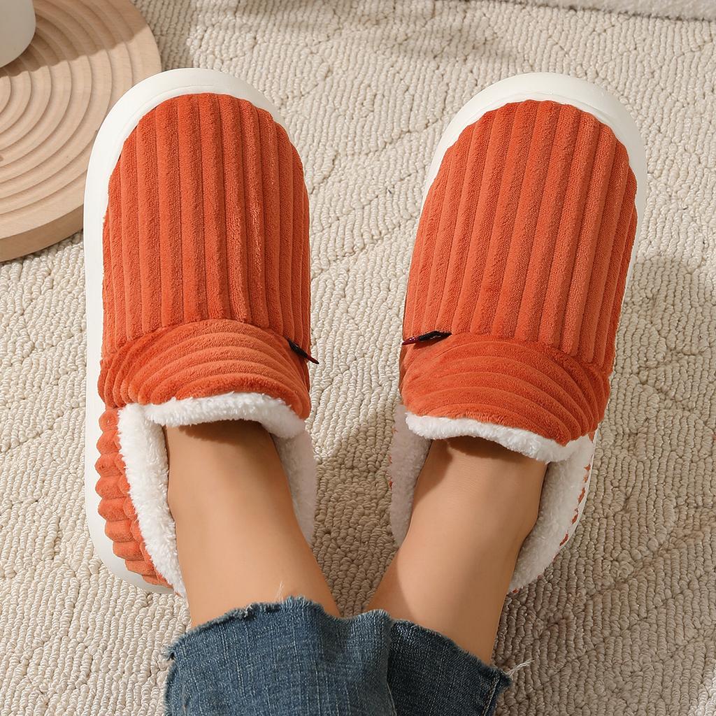 Fashion Shevalues Winter Plush Lining Slippers For Women Men Fashion Platform Slippers Cozy Home Boots Fluffy Warm Outdoor Ankles Shoes