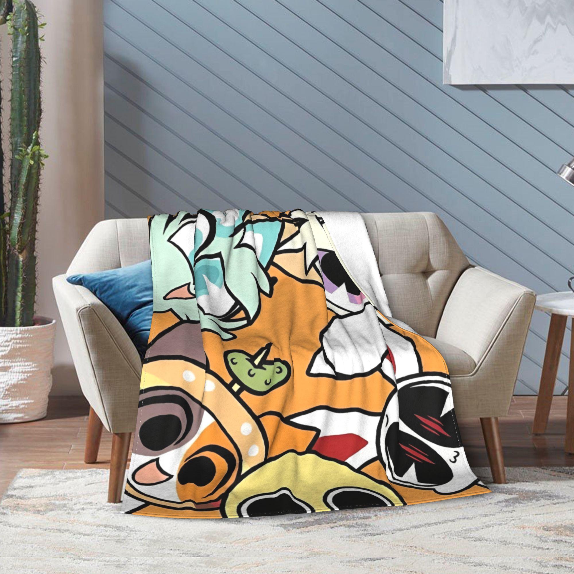 Jessica Chen Unisex Chikn Nuggit Cartoon Anime Accessories Blanket Super Soft Warm Throw Blankets For Sofa Inches Multi-Size Throws And Blankets
