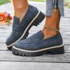 New Large Size Spring and Autumn Large Size Casual Grinding Women's Shoes Thick Heel Thick Sole Retro