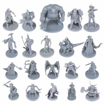 Path Gaming 20 Unique Fantasy Tabletop Miniatures for Dungeons Dragons 28mm 20 Unique Bulk Unpainted Perfect for Miniatures & Miniatures, Scale,