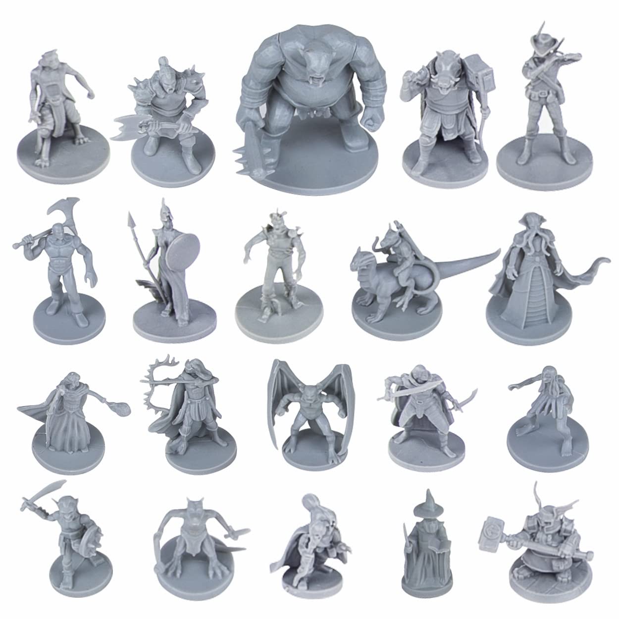 

Path Gaming 20 уникальных настольных фэнтезийных миниатюр для Dungeons Dragons 28 мм 20 уникальных неокрашенных фигурок, идеально подходящих для миниатюр и миниатюр, масштабных,