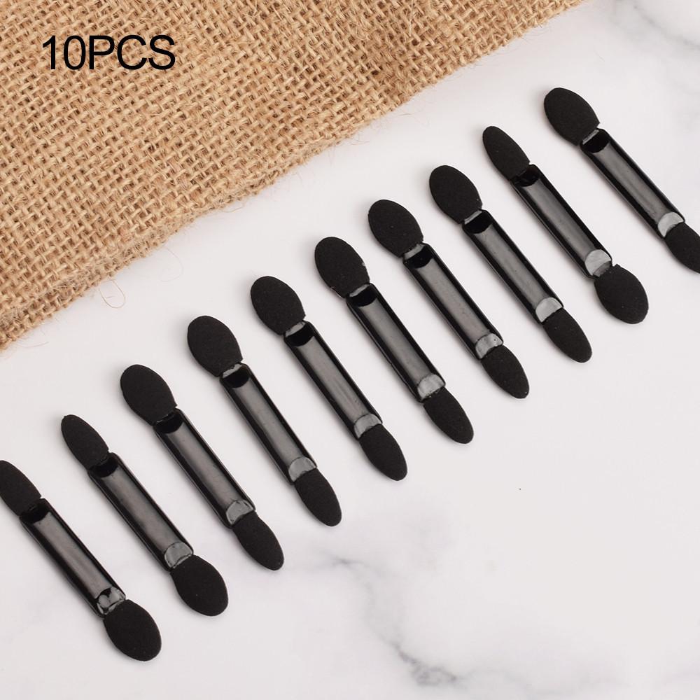 

10Pcs Makeup Double-end Eye Shadow Eyeliner Brush Sponge Applicator Tool чорний