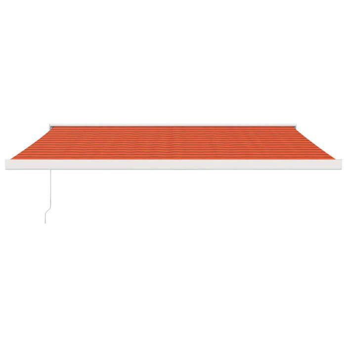 VidaXL Retractable Awning Orange and Brown 4.5x3 M Fabric and Aluminium 3154594