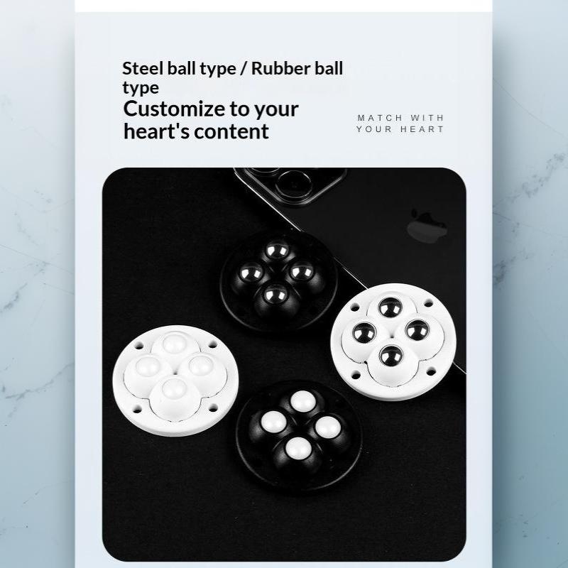 4Pcs 4 Beads Self Adhesive Caster Mini Swivel Wheels Universal 360 Degree Rotation Pulley For Furniture Storage Box
