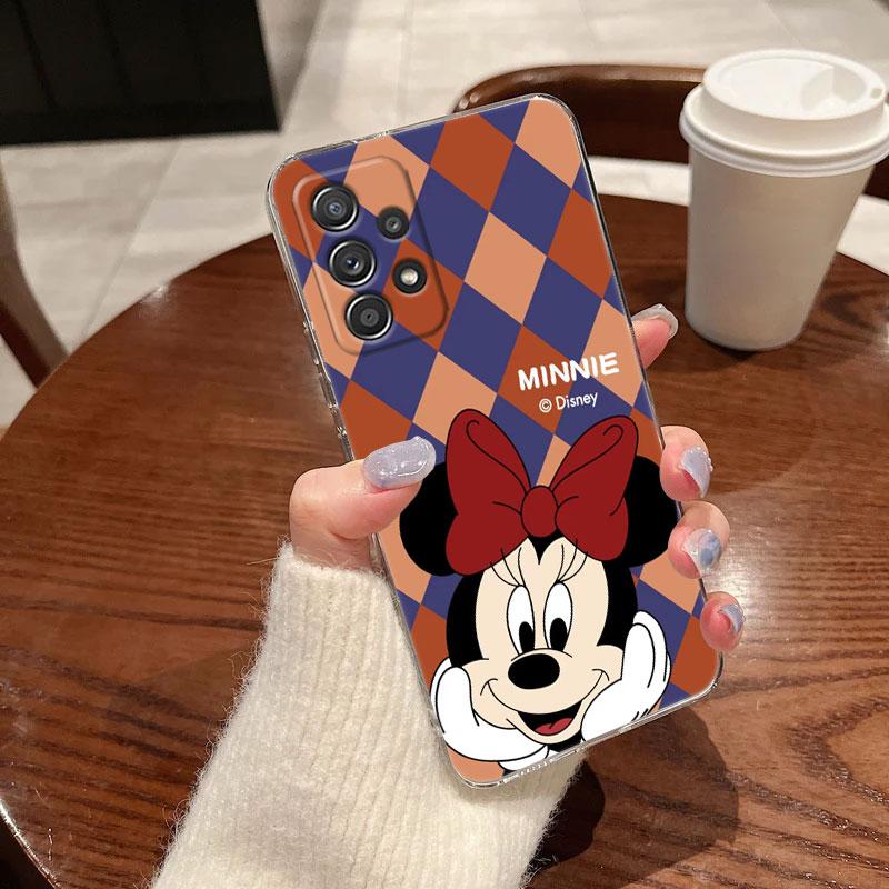 Clear Case For Samsung Galaxy A57 A37 A56 5G A36 Cases A55 A54 A35 A26 A07 A17 A16 A06 A34 A15 Cover Disney Mickey Minnie Mouse
