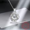 Moissanite Necklace Halo Pendant 0.5ct 925 Silver D VVS1 Lab Diamond Necklace Colar de Prata for Women Party Gift