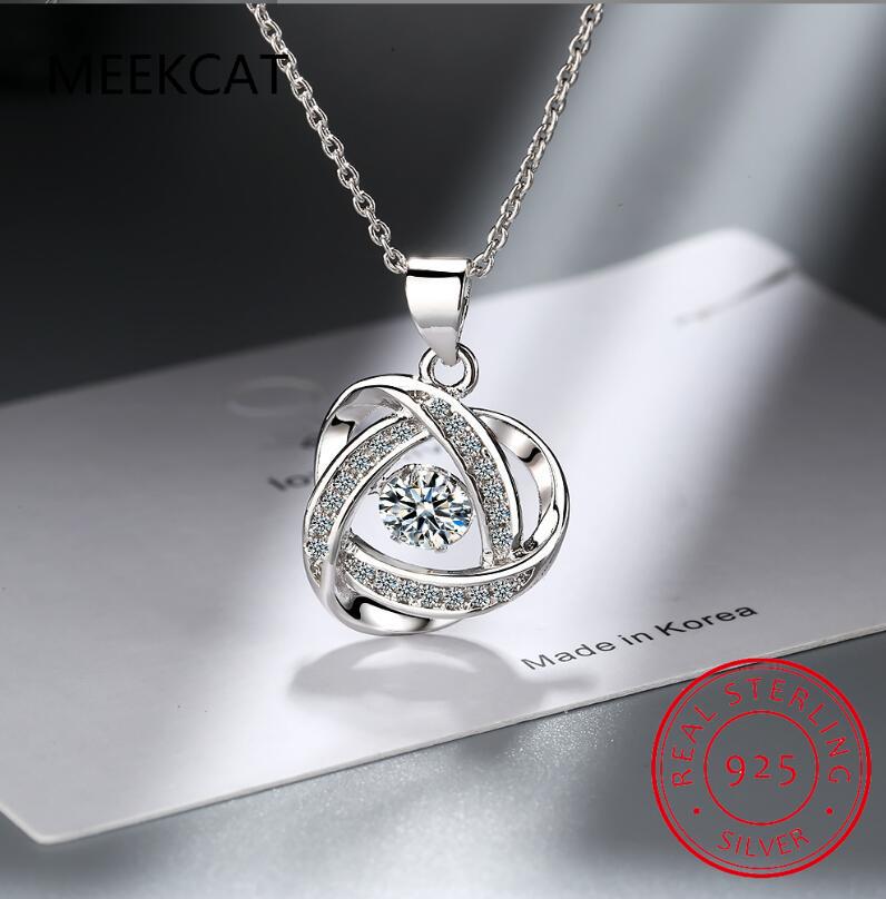 Moissanite Necklace Halo Pendant 0.5ct 925 Silver D VVS1 Lab Diamond Necklace Colar de Prata for Women Party Gift