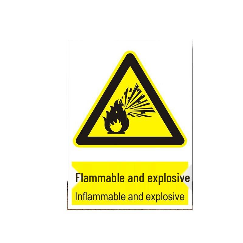 Flammable & Explosive Hazard Safety Sign 20x30cm