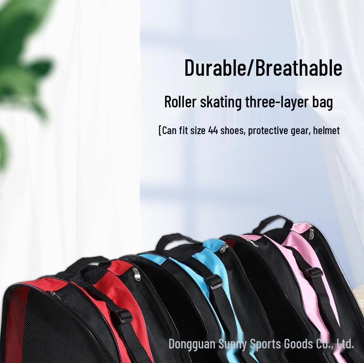 Professional Skating Bag for Kids & Adults - Inline Skates Ice Skates Storage, Breathable, Single Shoulder Design