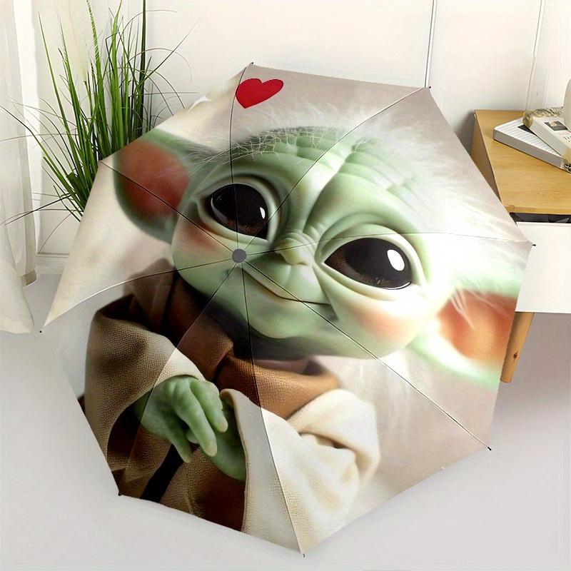 

Yoda Automatic Opening and Closing Umbrella - 8 Ribs Portable Folding Umbrella with Plastic Handle, Suitable for Leisure and Halloween Chris