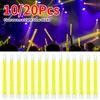 10/20Pcs 6Inch Fluorescence Glowing Sticks with Hook LED Glow Stick Waterproof Concert Party Glow In The Dark Stick for Camping