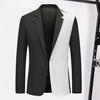 Dress frakk for menn Lapel Hakk Krage Enkeltknapp lange ermer Kontrastfarge Slim Fit Rett Anti-rynke Formell Business Menn Jakke