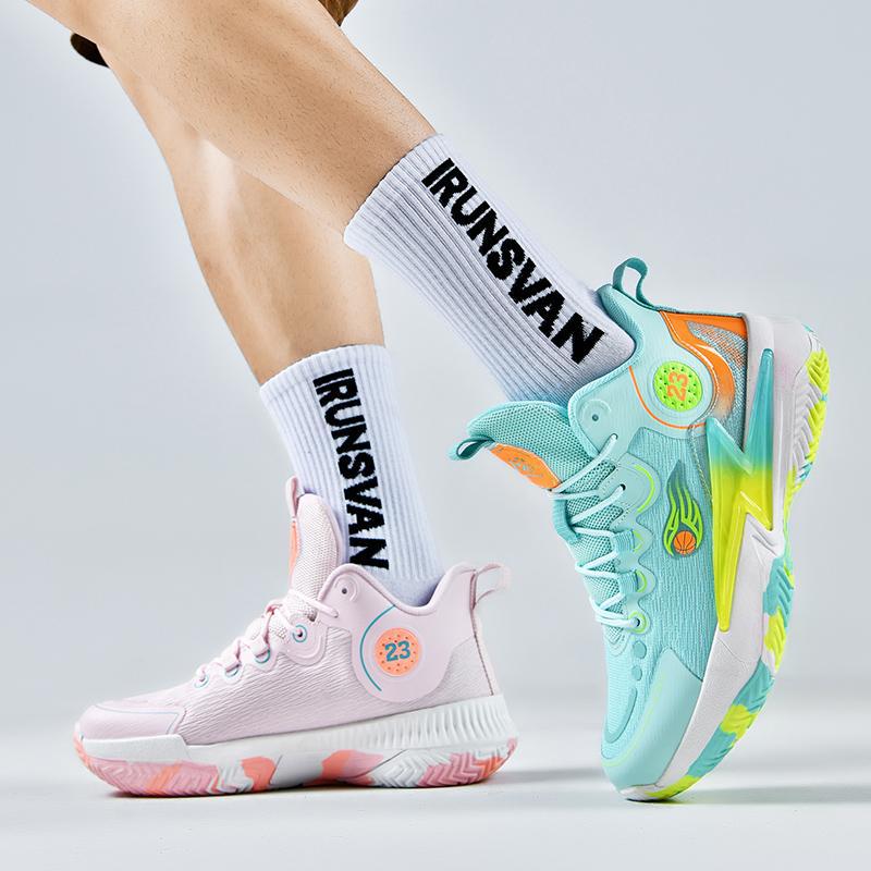 Mandarin duck basketball shoes men and women couples mesh breathable non-slip sports shoes teenagers junior high school students actual sports shoes