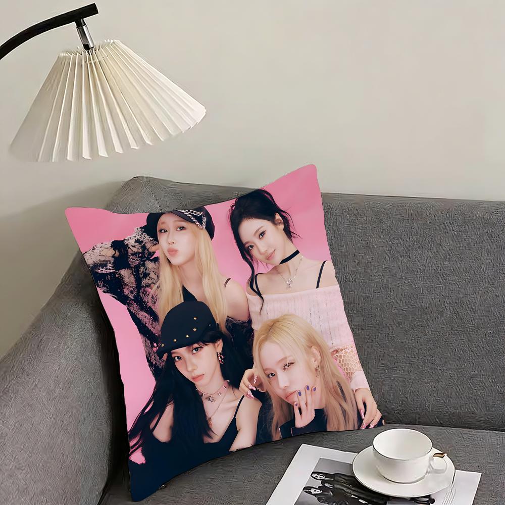 A-Aespa Singer Cushion Cover Pillowcase Ultra Soft Skin Friendly Fabric Cloud Like Comfort & Concealed Zipper