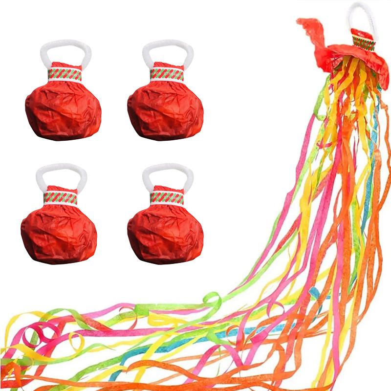 Konfetti Handwurf Band Requisiten Luftschlangen Atmosphäre Requisiten Papierknaller Popper Zufällige Farbe Papier, Geeignet für Partys, Geburtstage und Feiertage