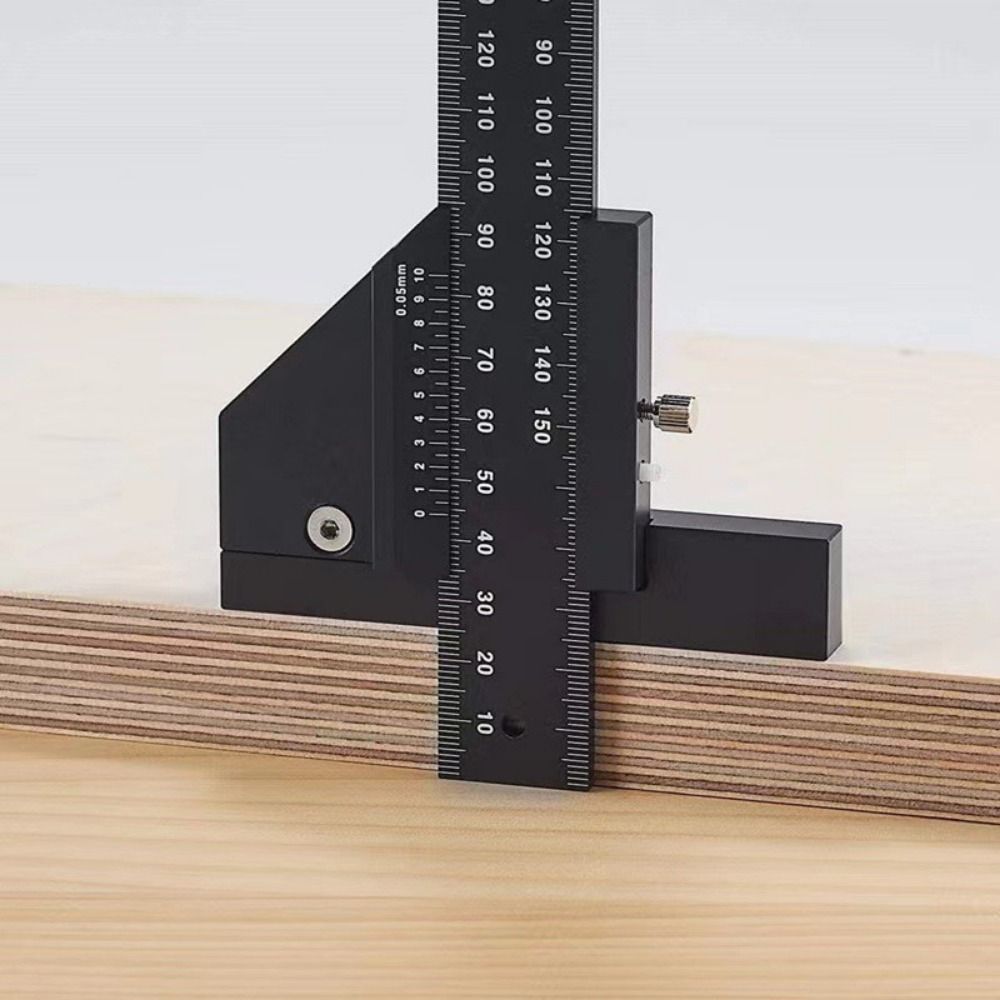 High-precision T Shaped Ruler 0-280mm Marking Gauge Portable Scribe Ruler  Carpentry DIY Tools