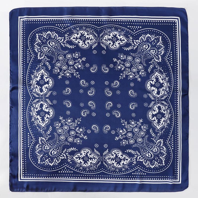 70x70cm Women Scarf Silk Feeling Hair Neck Square Brand Office Bandanna Muffler Waiter Flight Attendants Handkerchief Rings Wrap