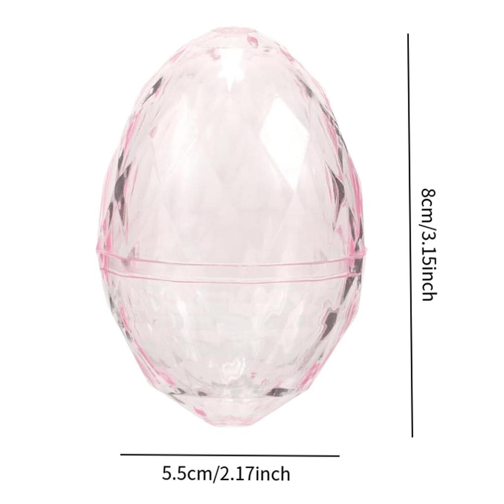 12Pcs Clear Eggs, Fillable Easter Eggs Home Decorations Games Hunt Supplies
