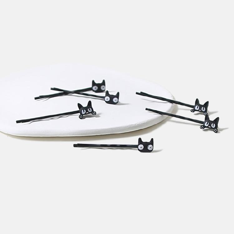 Simple Black Cats Hair Clip for Women Girl Lovely Cats Hairpin Hair Styling Barrettes for Various Hair Type and Occasion