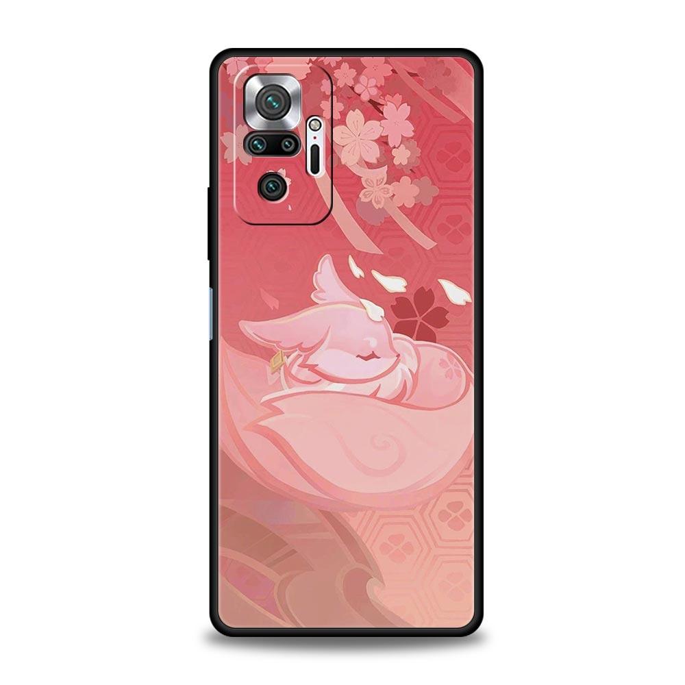 Genshin Impact Logo Phone Case For Xiaomi Redmi Note 12 5G 11 10 Pro Plus 9S 9 8 7 9T 8T 10C 9C 9A K50 Gaming Silicone Cover