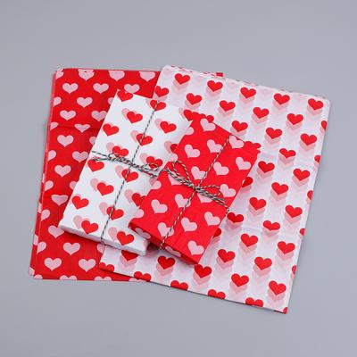 20 Blatt Valentinstag Seidenpapier Rotes Liebesherz Geschenkpapier Geburtstag Dekoration Brautparty Partyzubehör 50x35 cm
