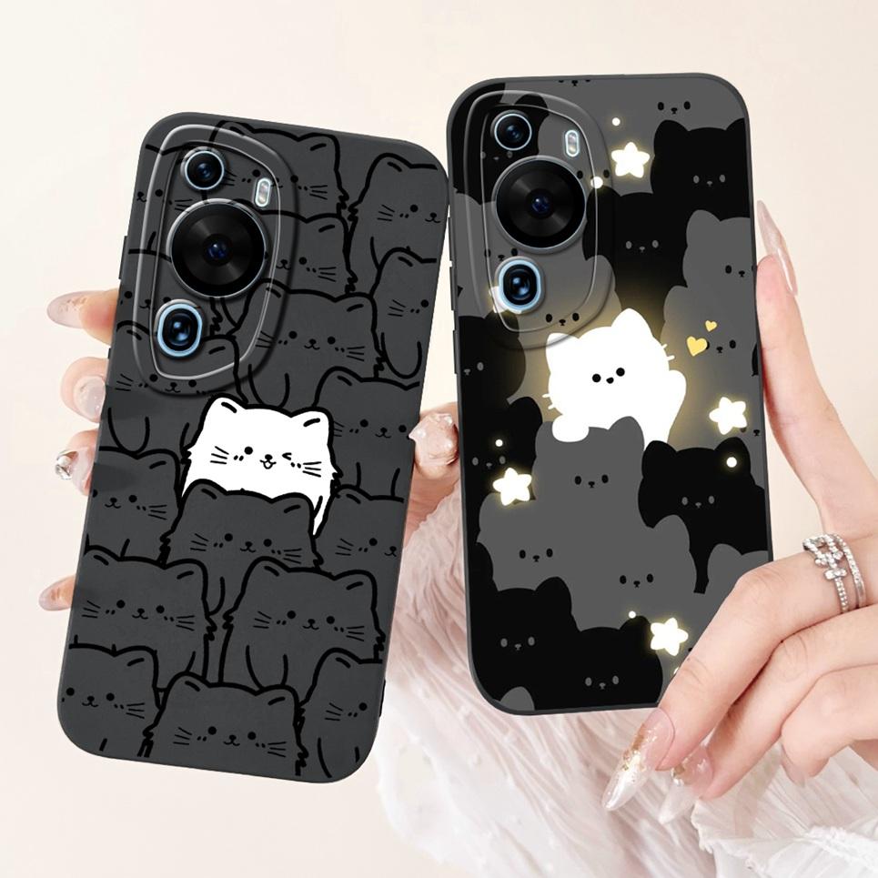 Cartoon Fashion Back Shell For Huawei P60 / P60Pro / P60Art Phone Bumper Case Soft Silicone Dragon Astronaut Funda HuaweiP60 Bag