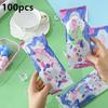 100Pcs Cartoon Pattern Ice Cream Machine-Sealed Bag Homemade Popsicle Printing Plastic Bag Handmade Ice Cream Packing Bags