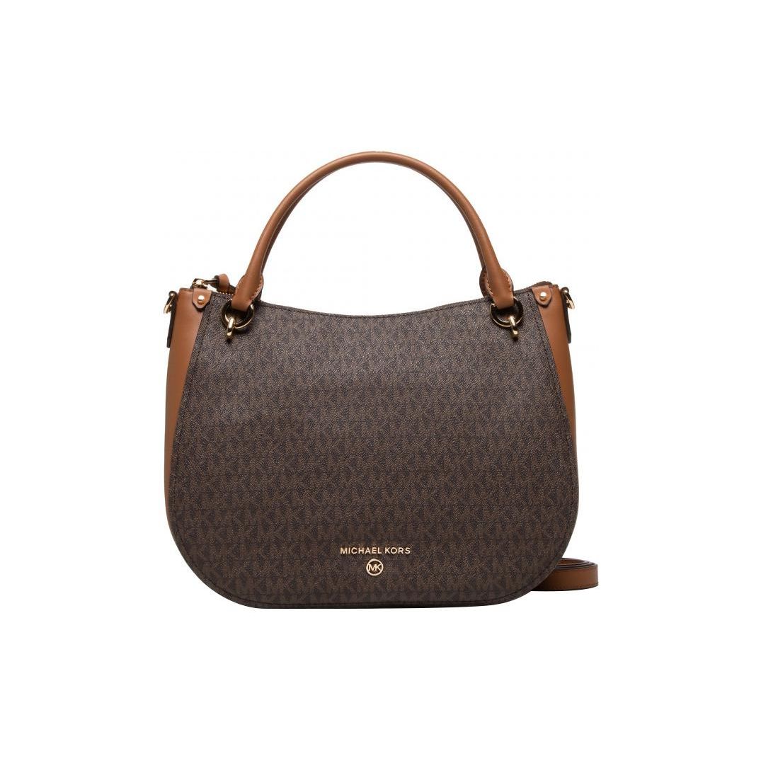 

Michael Kors Harpe Logo Minimalist Fashion Commuter Shoulder Crossbody Handbag Women handbags Brown 30H1GRPS3B-252 Basic Set (Bag+Dust Bag)