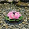 Lotus Zonnefontein Drijvende Lotus Vogelbadfontein Op Zonne-energie Werkende Fontein met Verwisselbare Spuitkoppen voor Tuinvijver Terras Tuin Decoratie